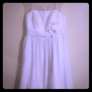 Tea Length White Wedding Dress